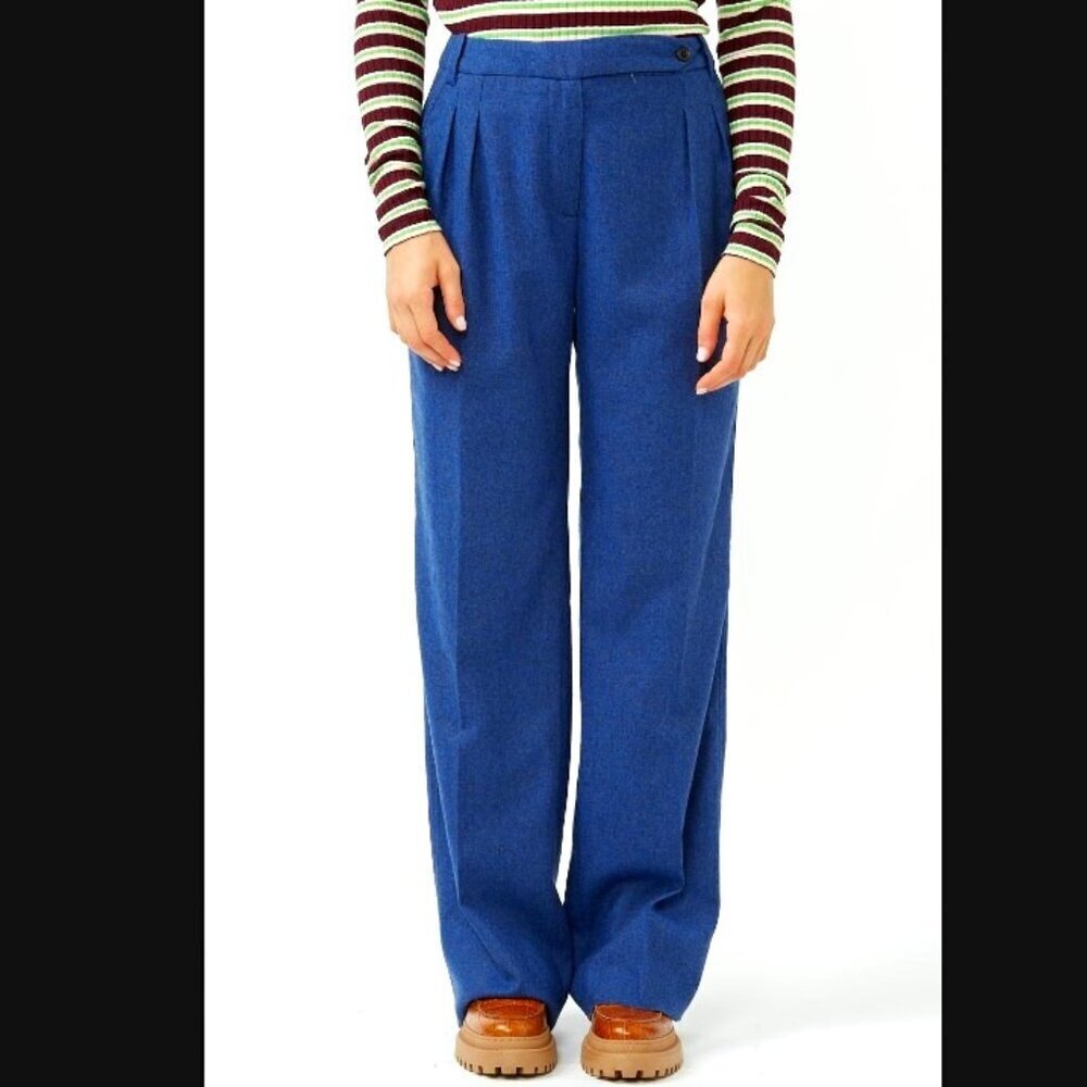 BELLEROSE Worker Valter Wool Trouser Pant WINTER Classic STRAIGHT Blue NWOT Sz10